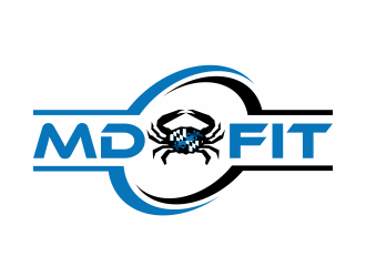 MD FIT  logo design by serprimero