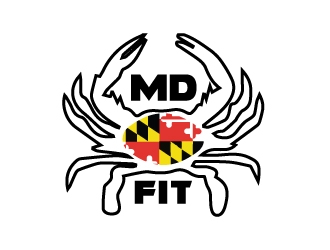 MD FIT  logo design by Foxcody