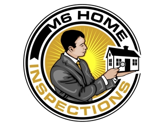 M6 Home Inspections logo design by DreamLogoDesign