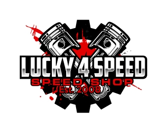 Lucky 4 Speed Shop logo design by AamirKhan