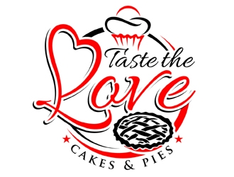 Taste the Love Cakes & Pies logo design by MAXR