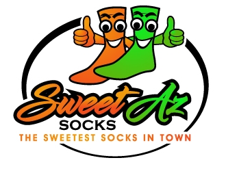 Sweet Az Socks  logo design by PMG