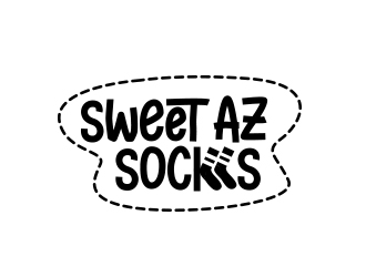 Sweet Az Socks  logo design by adm3
