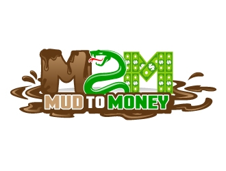 M2M stands for mud to money logo design by jaize