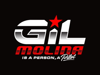 Is a person, a pilot: Gil Molina  logo design by ORPiXELSTUDIOS