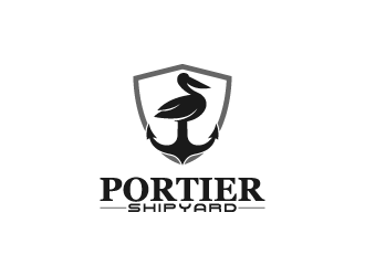 Portier Shipyard logo design by fastsev