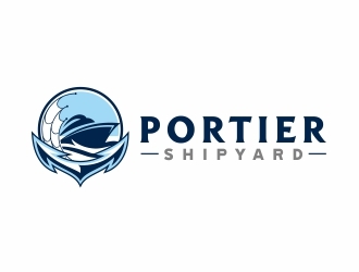Portier Shipyard logo design by eva_seth
