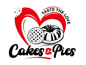 Taste the Love Cakes & Pies logo design by DreamLogoDesign