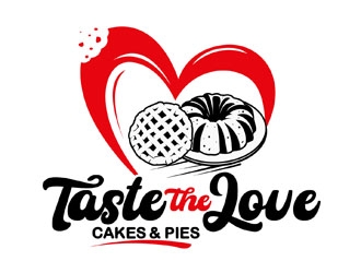 Taste the Love Cakes & Pies logo design by DreamLogoDesign