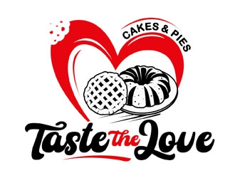 Taste the Love Cakes & Pies logo design by DreamLogoDesign