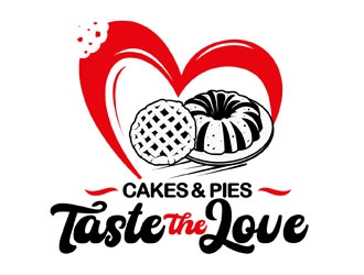 Taste the Love Cakes & Pies logo design by DreamLogoDesign