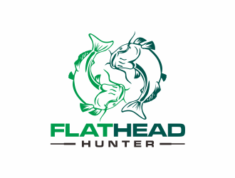 FlatHead Hunter logo design by scolessi