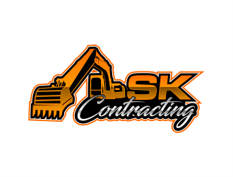 SK Contracting  logo design by evdesign