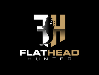 FlatHead Hunter logo design by torresace