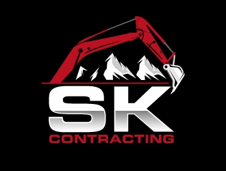 SK Contracting  logo design by AamirKhan