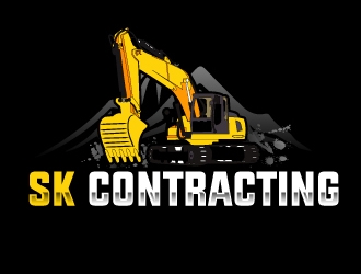 SK Contracting  logo design by AamirKhan