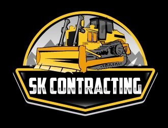 SK Contracting  logo design by AamirKhan