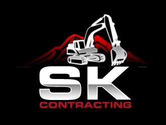 SK Contracting  logo design by AamirKhan
