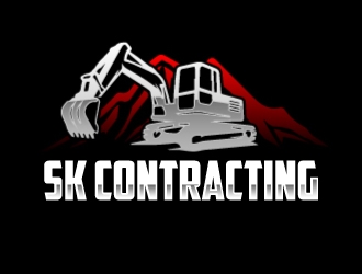 SK Contracting  logo design by AamirKhan