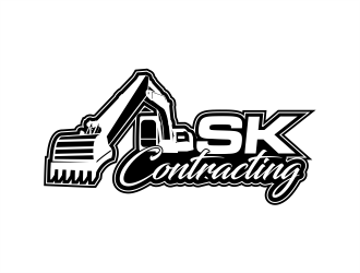 SK Contracting  logo design by evdesign