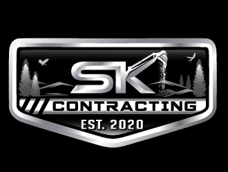 SK Contracting  logo design by Suvendu