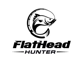 FlatHead Hunter logo design by usef44