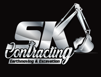 SK Contracting  logo design by Suvendu