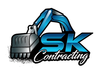 SK Contracting  logo design by MUSANG