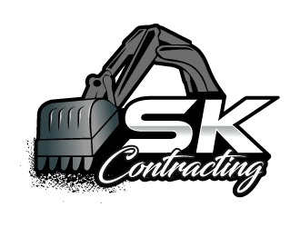 SK Contracting  logo design by MUSANG