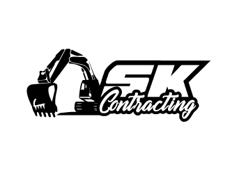 SK Contracting  logo design by PRN123