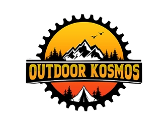 Outdoor Kosmos logo design by PrimalGraphics