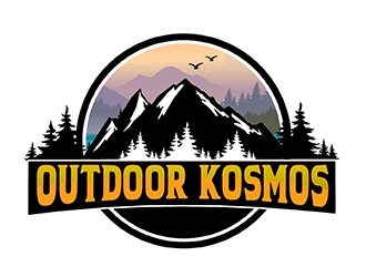 Outdoor Kosmos logo design by PrimalGraphics