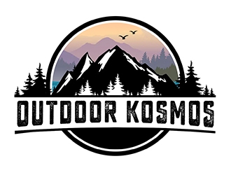 Outdoor Kosmos logo design by PrimalGraphics
