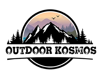 Outdoor Kosmos logo design by PrimalGraphics