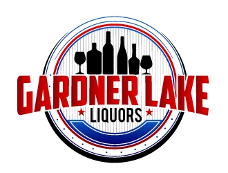 Gardner lake liquors logo design by AamirKhan