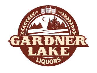 Gardner lake liquors logo design by Ultimatum