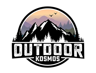 Outdoor Kosmos logo design by PrimalGraphics
