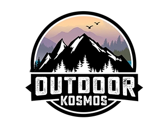 Outdoor Kosmos logo design by PrimalGraphics