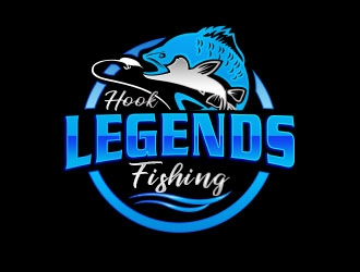 Hook Legends Fishing logo design by Benok