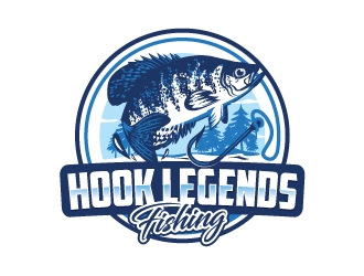Hook Legends Fishing logo design by yans