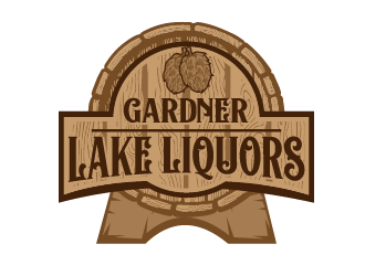 Gardner lake liquors logo design by logy_d