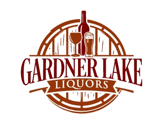 Gardner lake liquors logo design by jaize