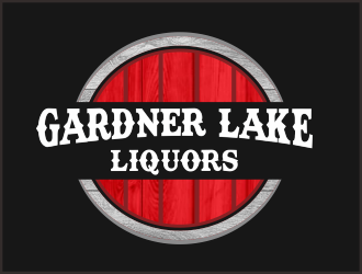 Gardner lake liquors logo design by giphone