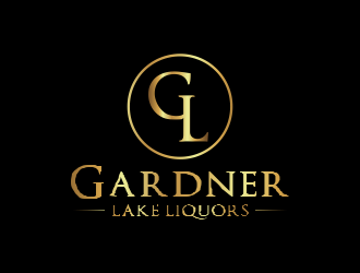 Gardner lake liquors logo design by bismillah