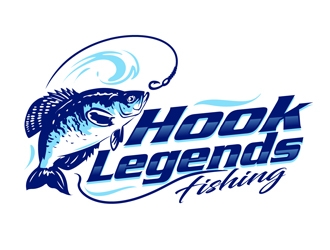 Hook Legends Fishing logo design by DreamLogoDesign