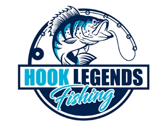 Hook Legends Fishing logo design by DreamLogoDesign