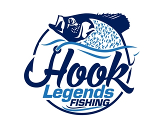 Hook Legends Fishing logo design by DreamLogoDesign