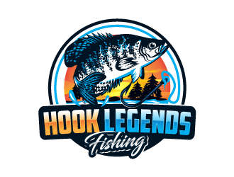 Hook Legends Fishing logo design by yans