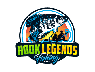 Hook Legends Fishing logo design by yans