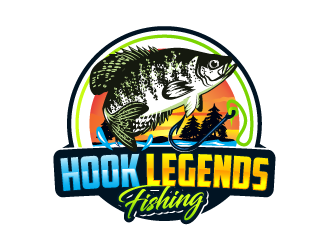 Hook Legends Fishing logo design by yans